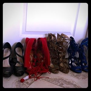 Ladies fashion high heel shoes